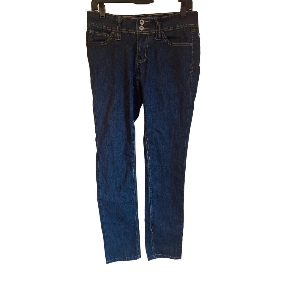 Womens Angles Mid-Rise Denim Jeans With Double Button & Pocket Detailing